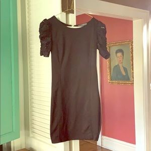 Black dress with lace sleeves